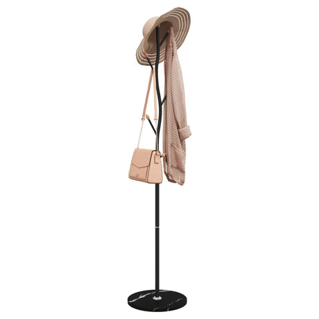 VidaXL Garderobenständer 177 cm pulverbeschichtetes Eisen schwarz