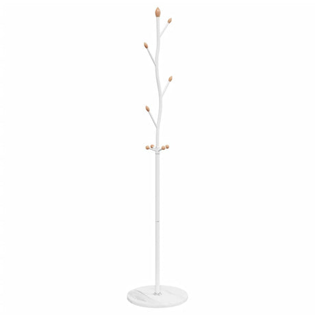 VidaXL Garderobenständer 177 cm pulverbeschichtetes Eisen weiß