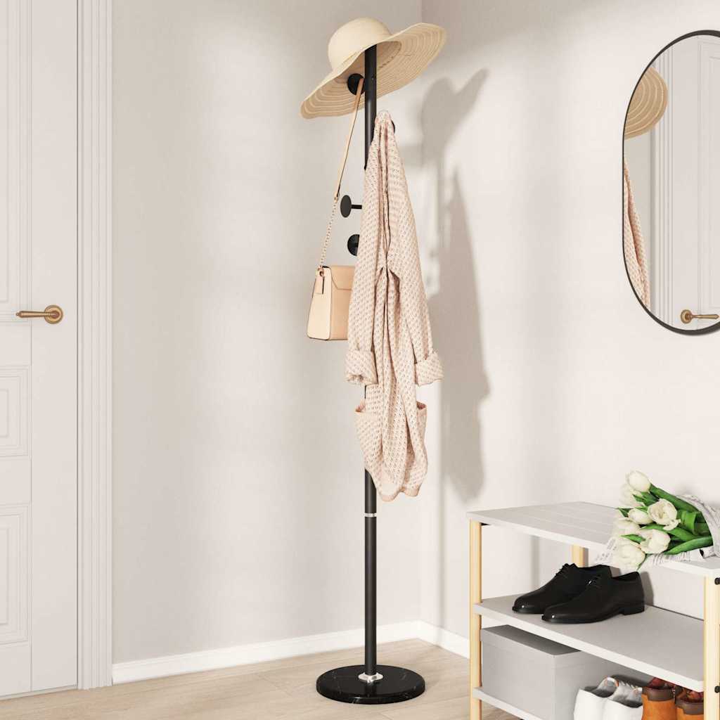 VidaXL Garderobenständer 176 cm pulverbeschichtetes Eisen schwarz