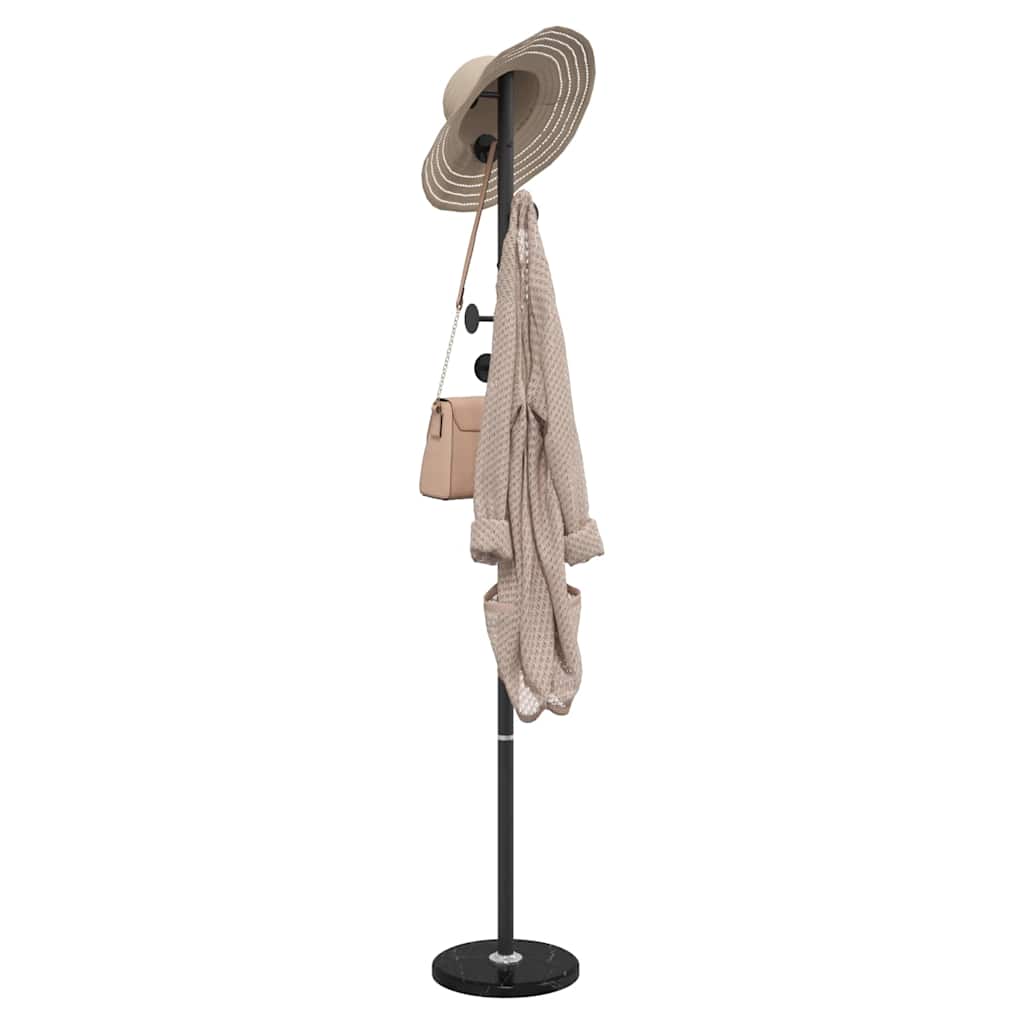 VidaXL Garderobenständer 176 cm pulverbeschichtetes Eisen schwarz