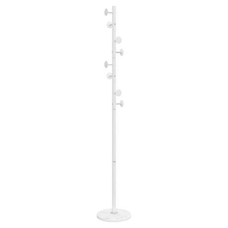 VidaXL Garderobenständer 176 cm pulverbeschichtetes Eisen weiß