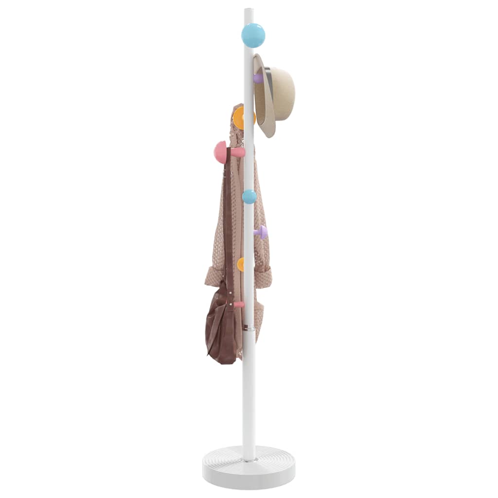 VidaXL Garderobenständer 172 cm pulverbeschichtetes Eisen weiß