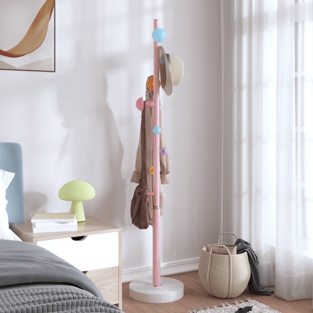 Vidaxl Coat Rack 172 cm pulverlakkert jernrosa