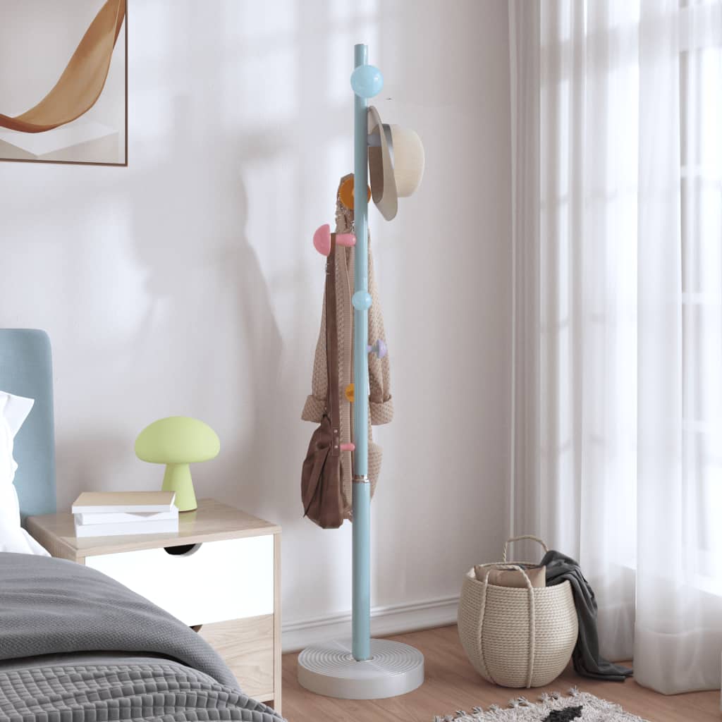 Vidaxl Coat Rack 172 cm pulverbelagd järnblå