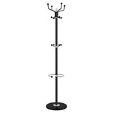 Vidaxl Coat Rack med paraplyholder 180 cm pulverlakkert jern svart