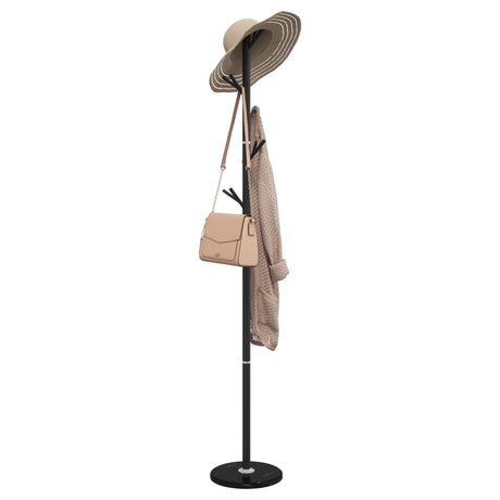 VidaXL Garderobenständer 175 cm pulverbeschichtetes Eisen schwarz