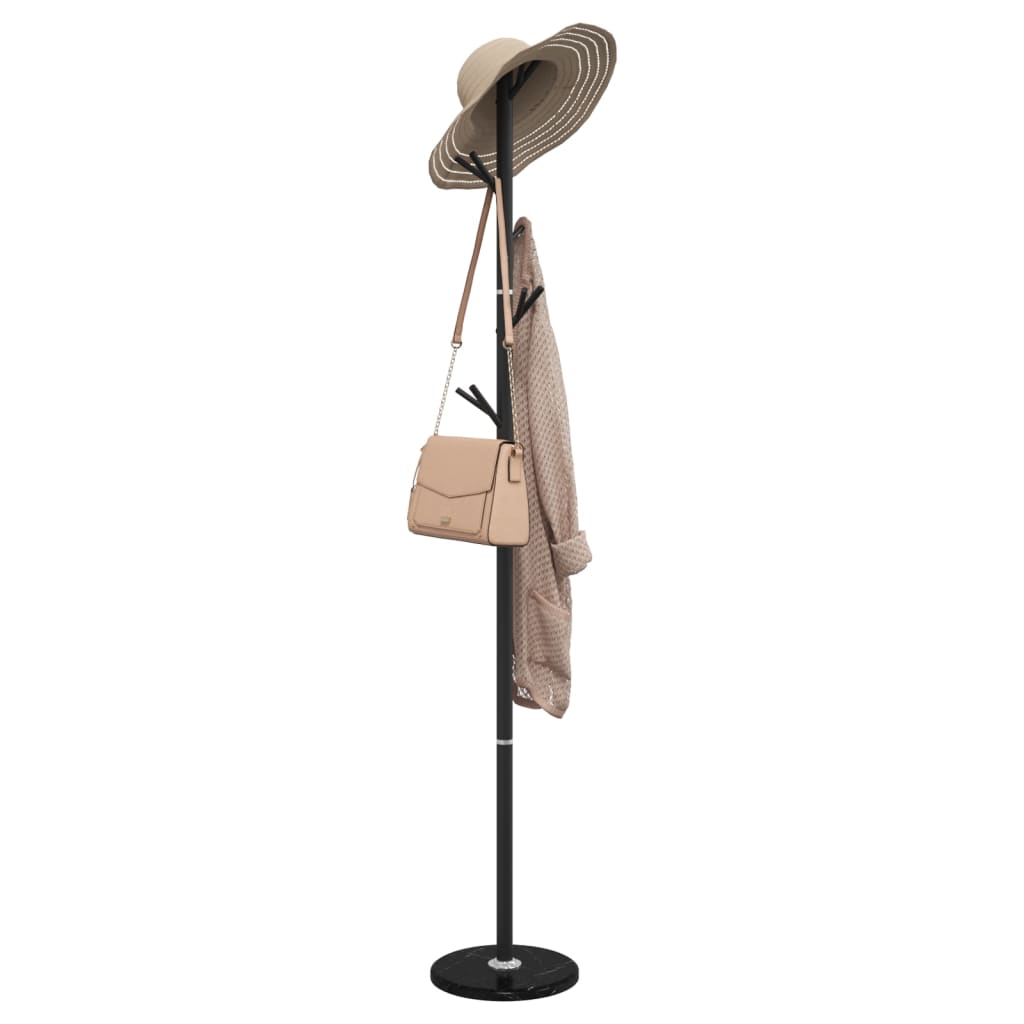 Vidaxl Coat Rack 175 cm prášek -potažené železné černé