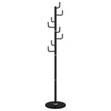 Vidaxl Coat Rack 183 cm Polvo de hierro cubierto de negro