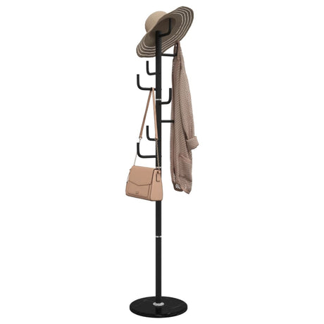 VidaXL Garderobenständer 183 cm pulverbeschichtetes Eisen schwarz