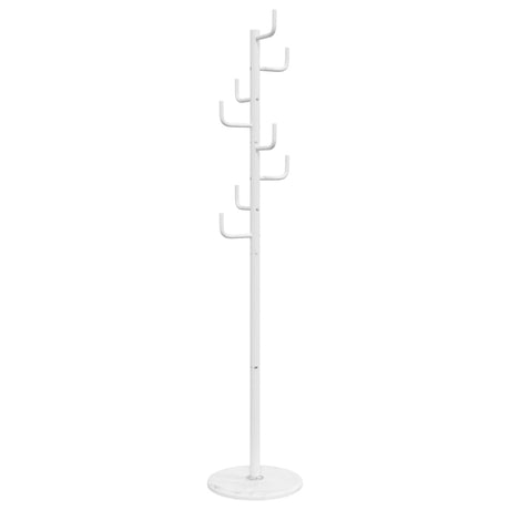 VidaXL Garderobenständer 183 cm pulverbeschichtetes Eisen weiß