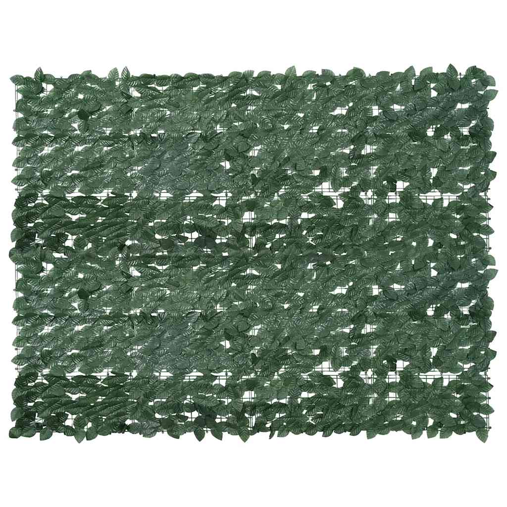 Vidaxxl Balkonschirm mit dunkelgrünen Blättern 200x150 cm