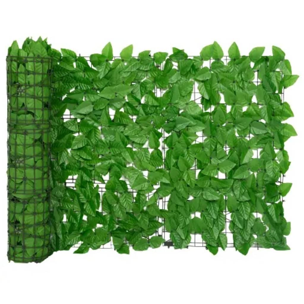 Vidaxl Balcony screen with green leaves 200x75 cm