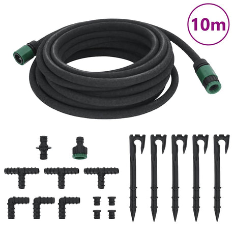 Vidaxx Tropfschlauch 0,6'' 10 m Gummi schwarz