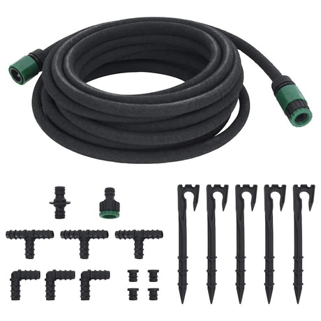Vidaxx Tropfschlauch 0,6'' 10 m Gummi schwarz