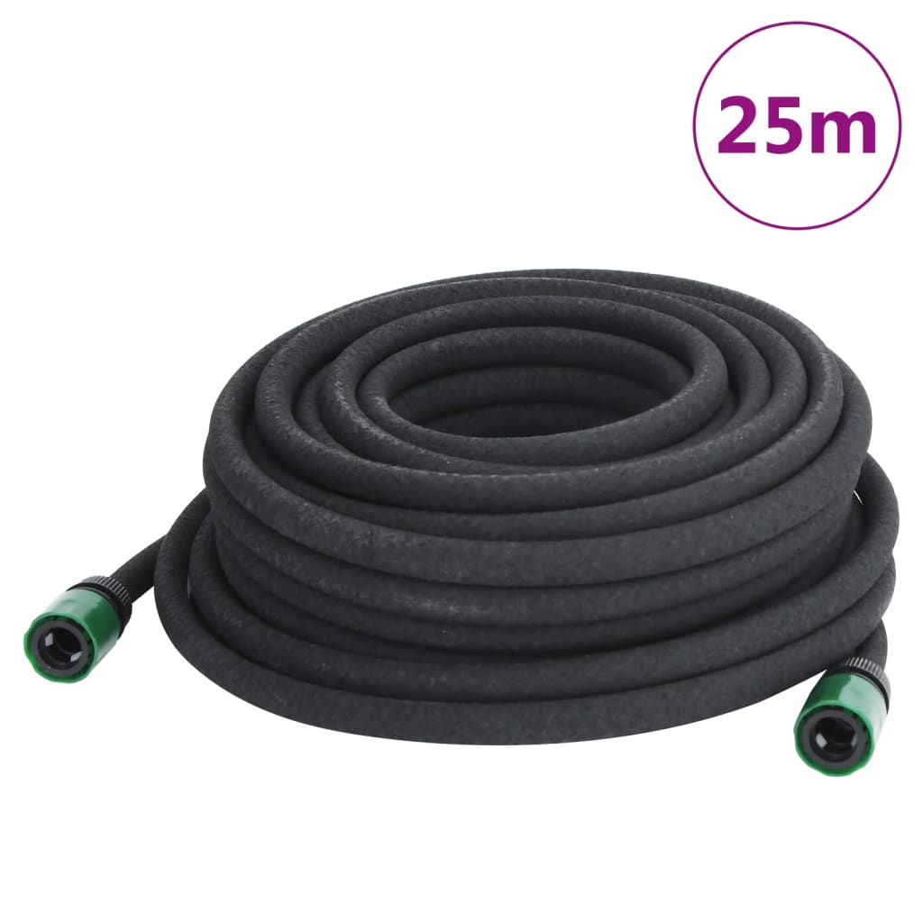 Vidaxl Drip Hase 0,6 '' 25 m Rubber Black