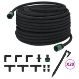 Vidaxx Tropfschlauch 0,6'' 50 m Gummi schwarz