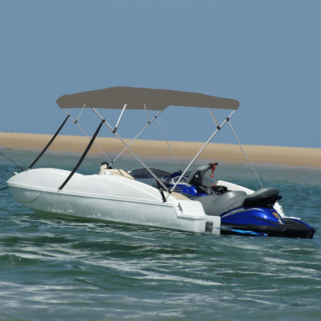 VidaXL Bimini-Top 4 Bögen 243x196x137 cm grau
