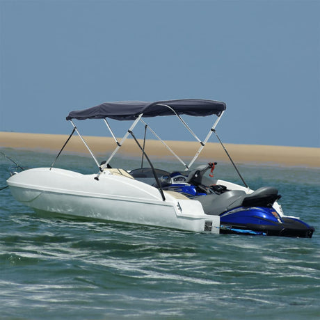 VidaXL Bimini-Top 3 Bögen mit Seitenwänden 183x(185-198)x137 cm