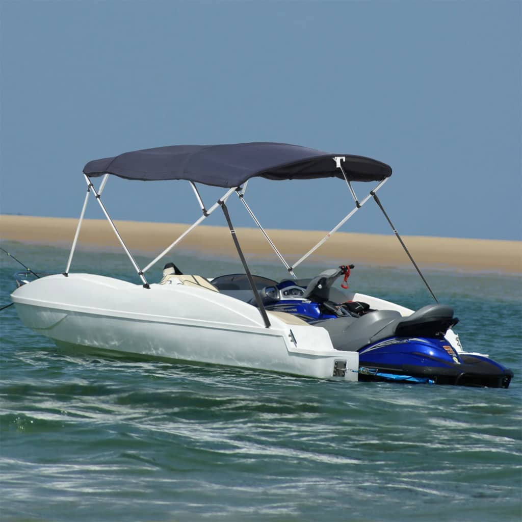 VidaXL Bimini-Top 4 Bögen mit Seitenwänden 243x(200-213)x137 cm