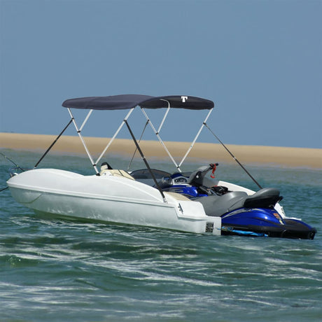 Vidaxx Bimini-Top 3 Bögen mit Netzseitenwänden 183x(185-198)x137 cm