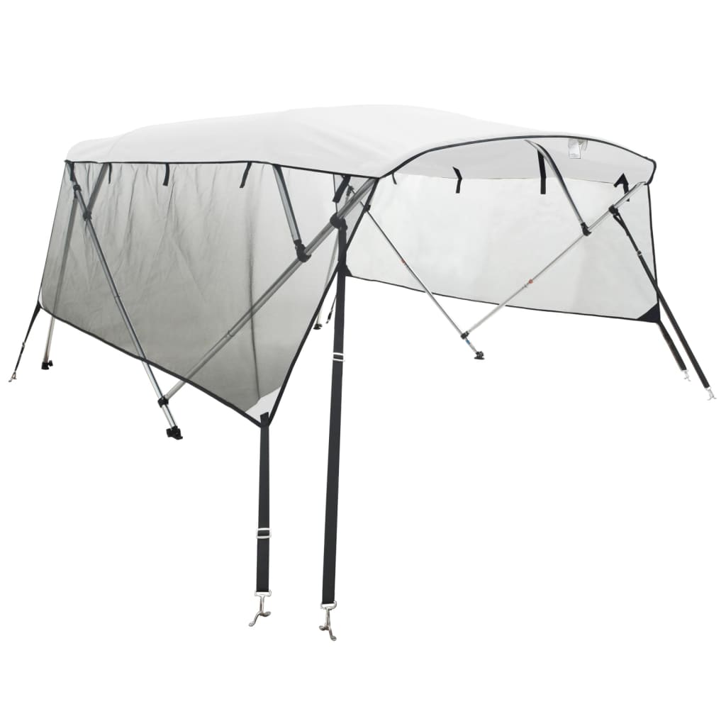 Vidaxl Biminitop 4 arches with mesh side walls 243x (230-244) x137 cm