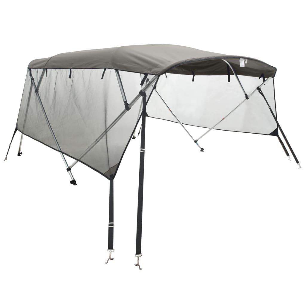 Vidaxx Bimini-Top 4 Bögen mit Netzseitenwänden 243x(230-244)x137 cm
