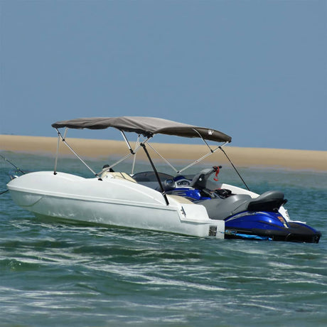 Vidaxx Bimini-Top 4 Bögen mit Netzseitenwänden 243x(230-244)x137 cm