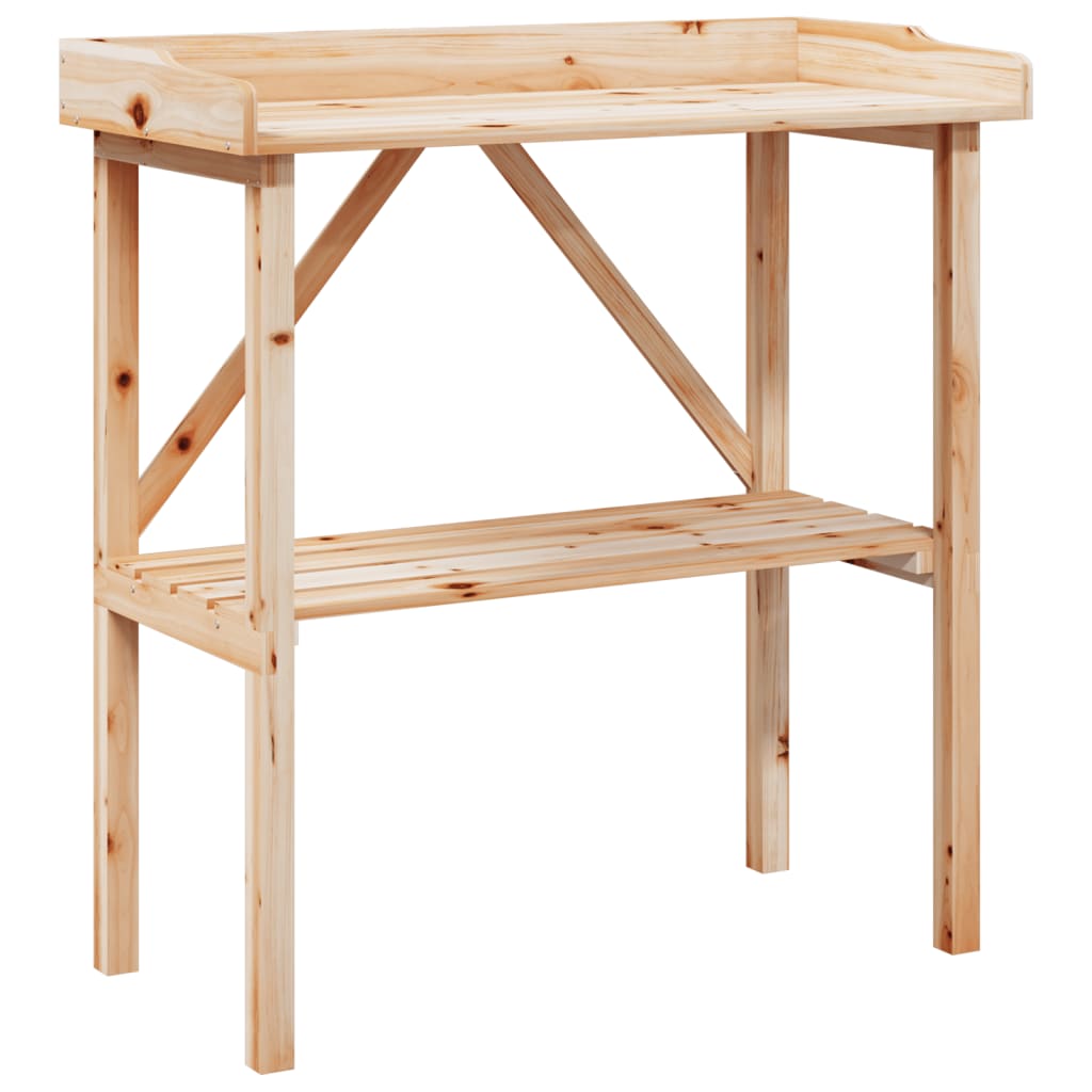 Table de la plante Vidaxl avec étagère 78x38x82,5 cm