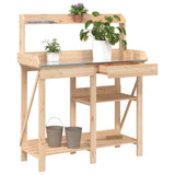 VidaXL Botto table with shelves solid pinewood