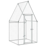 Vidaxl Chicken Coop 100x100x190 cm galvaniseret stål sølvfarvet