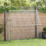 Vidaxx Hühnerstall 200x100x190 cm verzinkter Stahl silberfarben