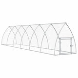 Vidaxx Hühnerstall 600x105x120 cm verzinkter Stahl silberfarben