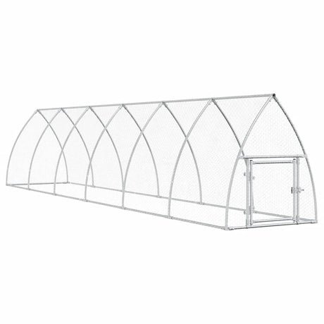 Vidaxx Hühnerstall 600x105x120 cm verzinkter Stahl silberfarben