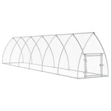 Vidaxl Chicken Coop 600x105x120 cm Galvaniserat stål silverfärgat