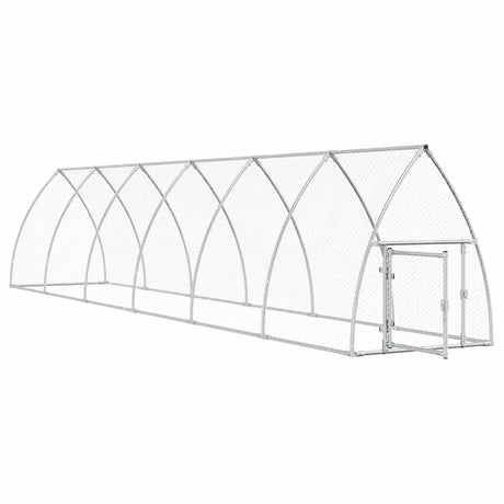 Vidaxx Hühnerstall 600x105x120 cm verzinkter Stahl silberfarben