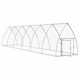 Vidaxl Chicken Coop 600x105x120 cm verzinkter Stahl silberfarben