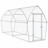 Vidaxl Poulet Coop 400x105x182 cm Galvanisé en acier argent coloré