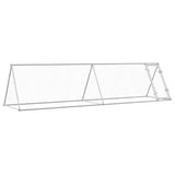 Vidaxl Chicken Coop 400x105x91 cm de acero galvanizado de color plateado