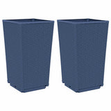 Vidaxx Pflanzgefäße 2 Stück 32,5x32,5x57 cm Polypropylen grau