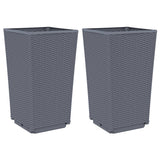 Vidaxl Planters 2 ST 32,5x32,5x57 cm Polipropen Grey