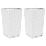 Vidaxl Planters 2 ST 32.5x32.5x57 cm polypropenvitt