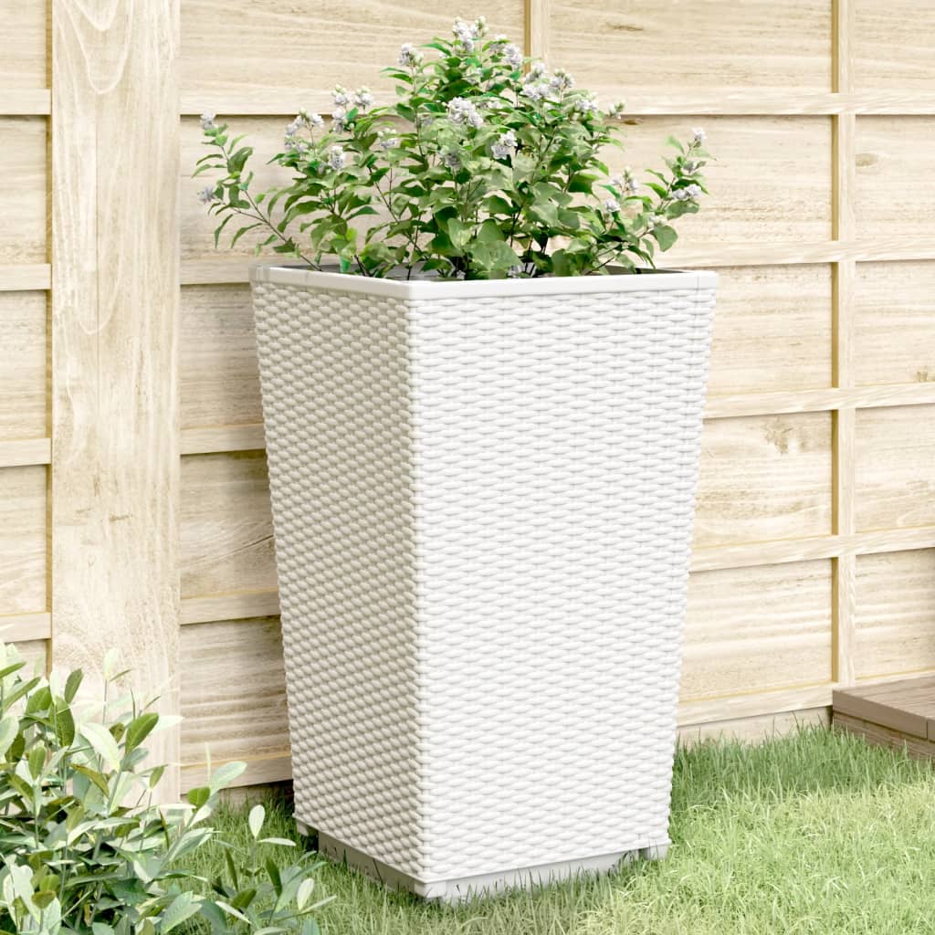 Vidaxl Planters 2 St 32,5x32,5x57 cm polypropen hvit