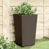 Planteurs Vidaxl 2 ST 32.5x32.5x57 cm Brown en polypropène