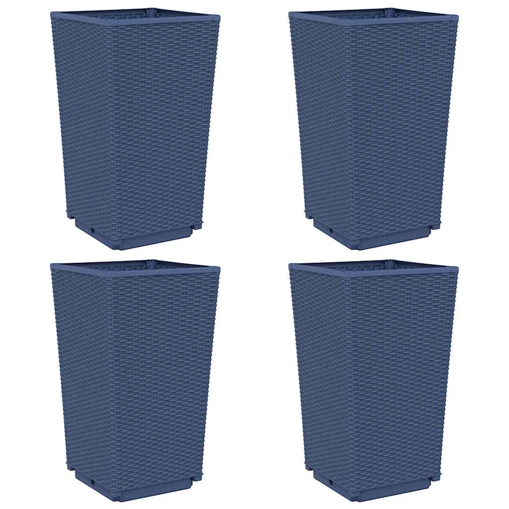 Vidaxx Pflanzgefäße 4 Stück 32,5x32,5x57 cm Polypropylen grau