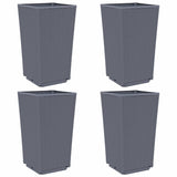 Vidaxl Planters 4 ST 32,5x32,5x57 cm Polipropen Grey