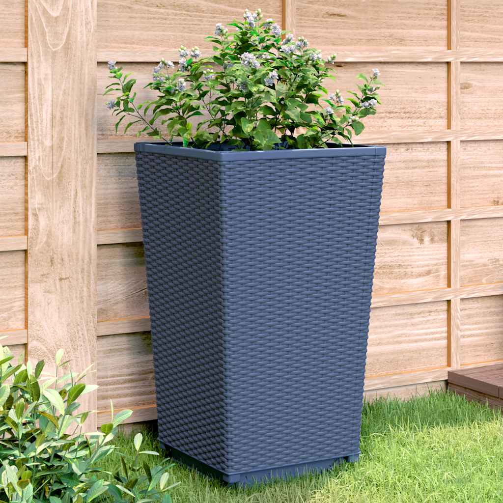 Vidaxx Pflanzgefäße 4 Stück 32,5x32,5x57 cm Polypropylen grau