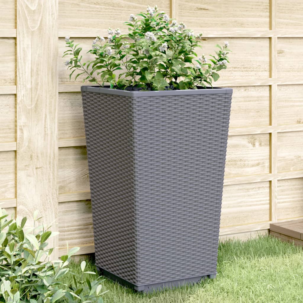 Vidaxl Planters 4 ST 32,5x32,5x57 cm Polipropen Grey