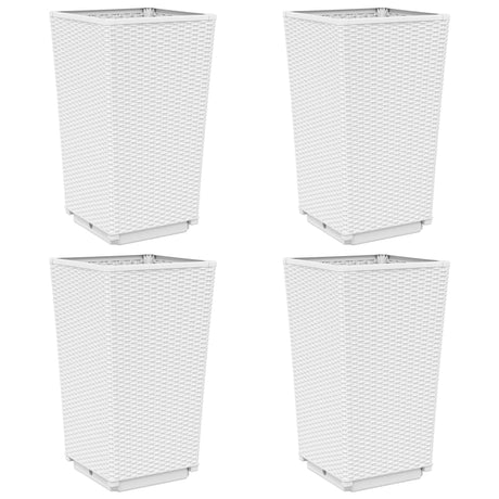 Vidaxx Pflanzgefäße 4 Stück 32,5x32,5x57 cm Polypropylen weiß