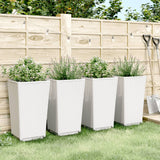 Vidaxx Pflanzgefäße 4 Stück 32,5x32,5x57 cm Polypropylen weiß