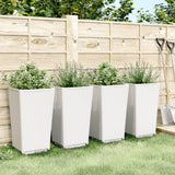 Vidaxl Planters 4 st 32.5x32.5x57 cm Polypropene white